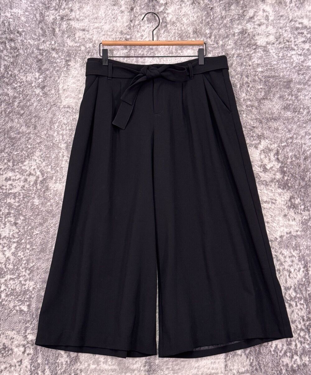 Anthropologie Pants 6 Womens Maeve Black Ultra Wide Leg Crop Palazzo Trouser